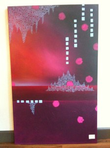 Define By Nothing 48" x 30" Canvas Original Acrylic/  Mix Media $600 Double Dip Gallery